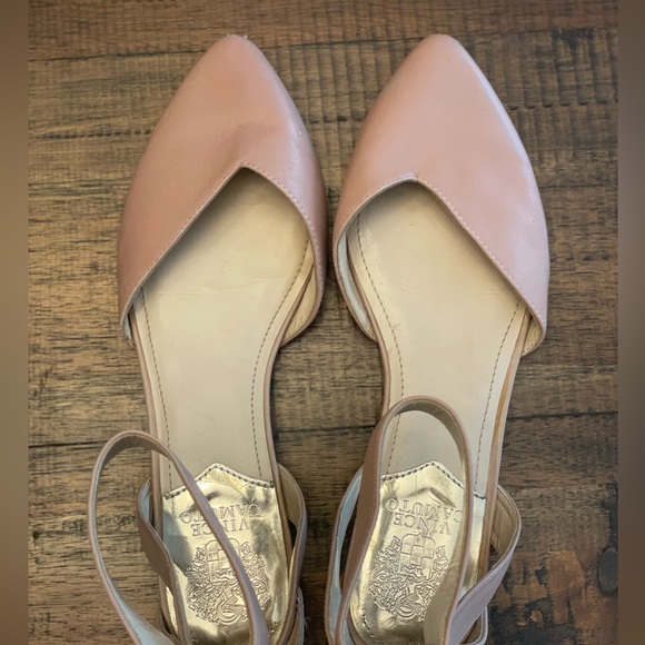 Vince camuto wendell ankle strap Flats Shoes pink Leather 9 - Picture 6 of 8